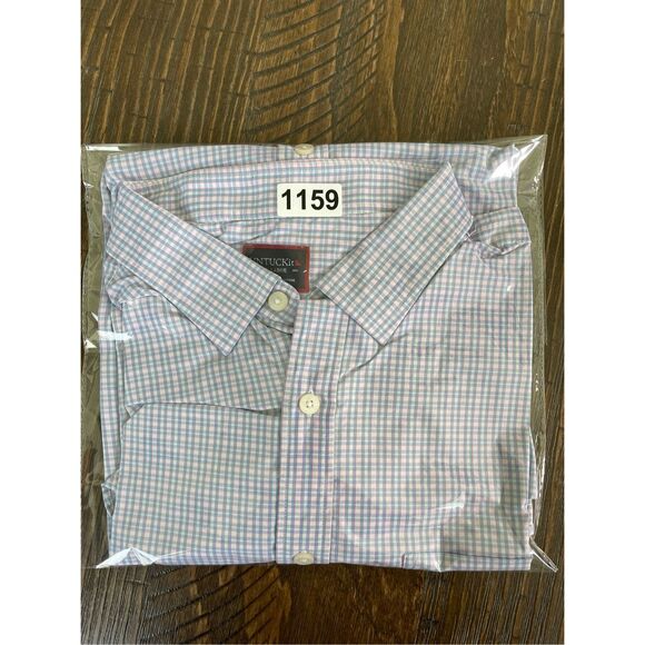 UNTUCKit Button Down Shirt Men‎ XL Blue Classic Check Plaid Long Sleeve Stretch - Picture 7 of 7